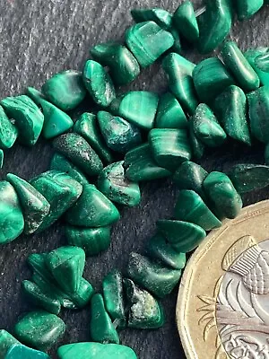 Malachite - Semi Precious Gemstone Beads - 88cm Strand - Jewellery Making • £10.95