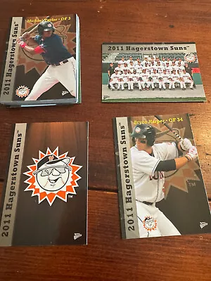 2011 Multi-Ad Hagerstown Suns Minor League Team Set W/#1 Bryce Harper RC + More • $20.48