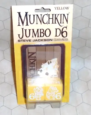 Munchkin Yellow Jumbo D6 Pack 1st Print - Steve Jackson Games Dice • $20