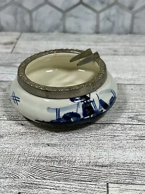 🔹🌷 Vintage Delft Blue Ashtray Trinket Dish - Handpainted Dutch 🌷🔹 • $10