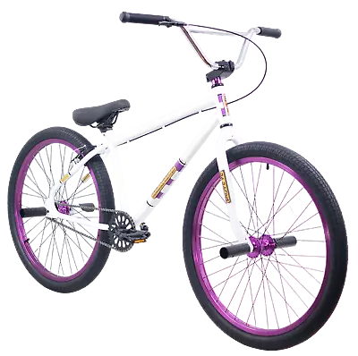 R4 Pro 26  Complete White Or Chrome W/Purple Wheels BMX Bicycle Adult/Youth • $449.99