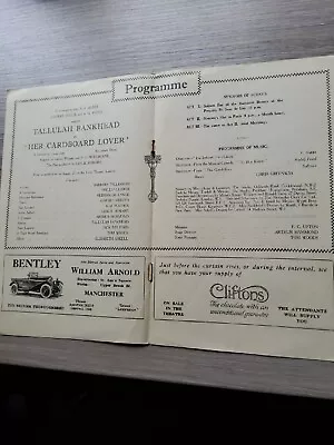 Theatre Programme 1928manchester Palaceleslie Howardher Cardboard Lover • £8