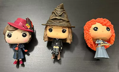 Lot Of 3 Funko Pop! Disney & Harry Potter Figures - Merida Mary Poppins Hermione • $28.45