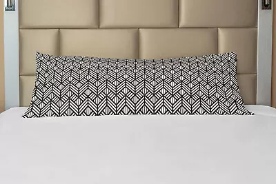 Lattice Body Pillow Case Cover With Zipper Geometric Grid Mesh Tiles • £20.99