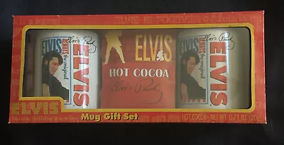 Elvis Presley 2 Coffee Mug Gift Set W/ Hot Cocoa Official Elvis Product 2010 • $5