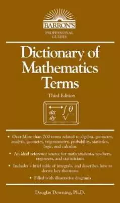 Dictionary Of Mathematics Terms (Barron's Professional Guides) - GOOD • $6.53