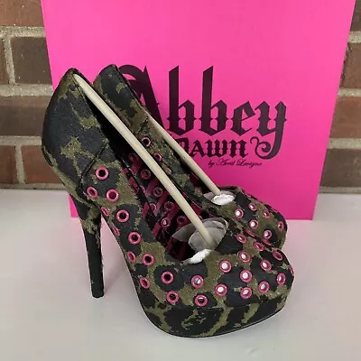 Abbey Dawn By Avril Lavigne Girl Talk Animal Platform Pump Camouflage US 5 M NEW • $26.95