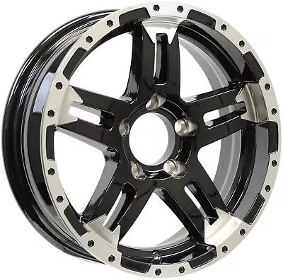 2-Pack Aluminum Trailer Wheels 15X5 15 X 5 5 Lug 4.5 Center Turismo Black Rim • $165.97