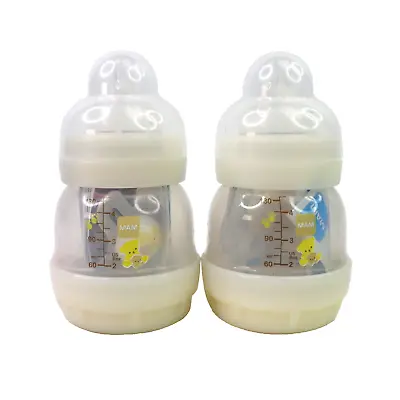 MAM Easy Start Anti Colic Bottle 4.5oz & Pacifier Set Newborn 2pc White 2 Pack • $12.89