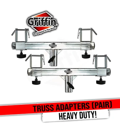 $53.75 • Buy GRIFFIN T Bar Adapters For Lighting Truss Stands (2)| Triangle / Square Trussing