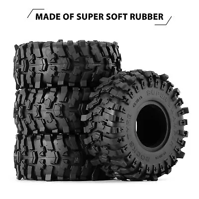 118*45mm 1.9  Rubber Tyre Wheel Tire For 1/10 RC Crawler Car Axial SCX10 Redcat • $35.99