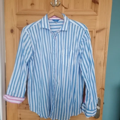 £0.99 • Buy Joules Amilla Blue/Pink Stripe Shirt Size 14