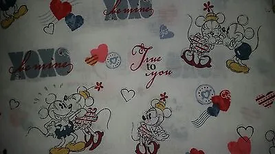 £20.60 • Buy Lined Valance 42x15 Disney Mickey Minnie Mouse Love Heart Romantic Valentine