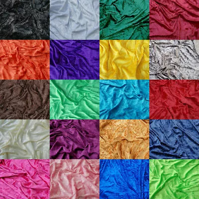 Crushed Velvet Fabric Metre  150cm Upholstery Material Curtain Stretch HomeCraft • £1.50