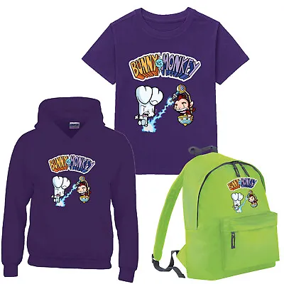 Bunny Vs Monkey T Shirt Maths Day Costume Hoody Children School Bagpack • £7.99