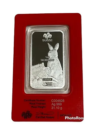 Ebay Live 9.32- 1 Oz **MINT ERROR** PAMP Rabbit Silver (No Butterfly) • $49