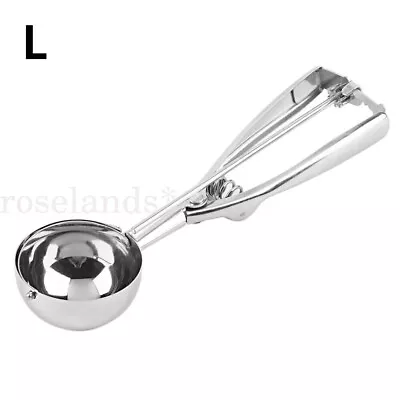 3PCS 4/5/6cm Cake Mechanical Cookie Dough Ice Cream Scoop Stainless Steel Spoon • $11.24