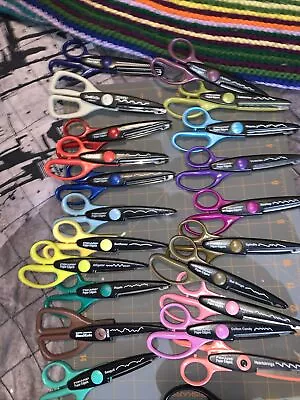 Fiskers Provo Craft Edgers Scissors Scrapbooking Lot Of 22 Pairs • $15