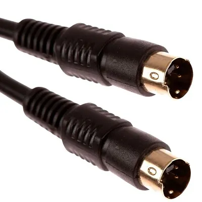 £3.25 • Buy SVHS S-Video 4 Pin Mini DIN Male To Male Plug Cable Lead - 1.5m To 10m