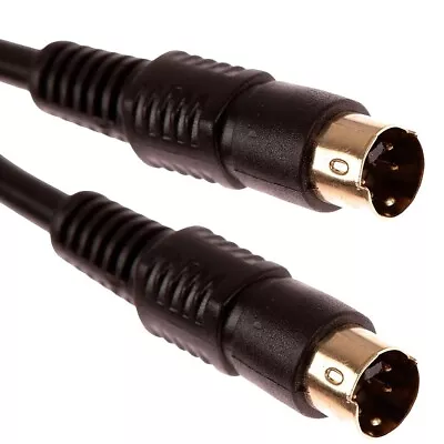 SVHS S-Video 4 Pin Mini DIN Male To Male Plug Cable Lead - 1.5m To 10m • £3.85