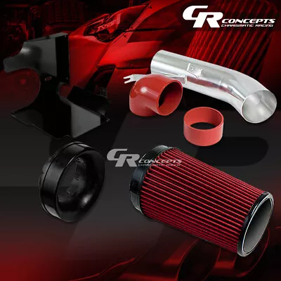 For Gmt800 Truck/suv V8 Air Intake Aluminum Piping 4  Red Filter+heat Shield • $59.98