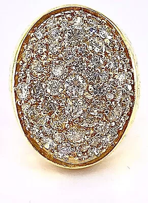 8.00 Ct Mens DIAMOND Cluster Pinky Ring HEAVY 18k Yellow Gold (VIDEO) 45 Grams • $6488