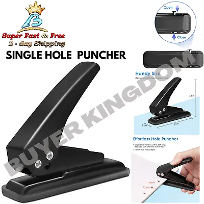 Single Hole Punch Puncher Hand Craft Heavy Duty Paper Hole Punch For Card Stock  • $18.10