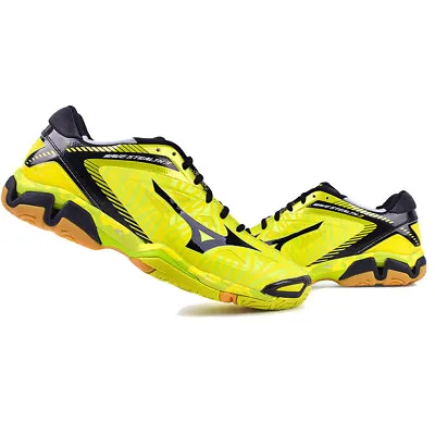 Mizuno Wave Stealth 3 Unisex Badminton Shoes Volleyball Sports Yellow X1GA140011 • $121.41