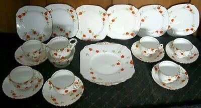 Phoenix T.F&S Ltd Art Deco Style Tea Set For 6. Nasturtium Decoration • £38