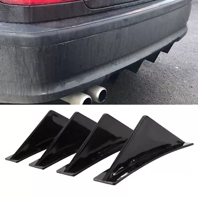 For Mazda Mx-5 Miata Rear Bumper Lip Diffuser 4 Shark Fin Spoiler Splitter • $13.29