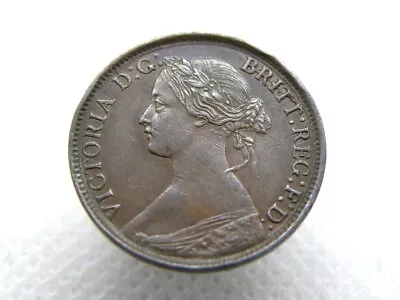 1862 QUEEN VICTORIA - BRITISH BRONZE FARTHING 1/4d COIN - Fine Detail (WO09) • £8.45