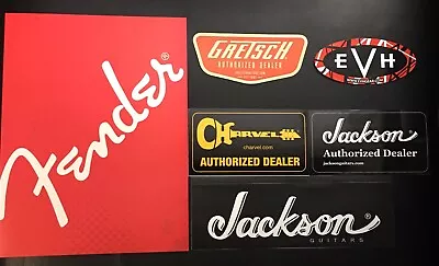 FENDER Guitar Folder FMIC Sticker Set Charvel Jackson EVH Gretsch Logo Sticker • $45