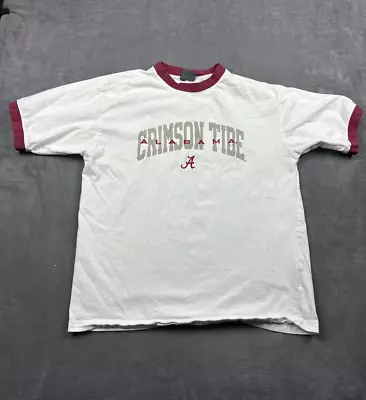 Vintage Alabama Crimson Tide Ringer T-Shirt Adult L University College Tee • $19.95