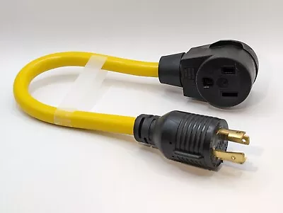NEMA L14-30P To 10-30R 240V 30 Amp 4 Prong Twist Lock Male Plug To 3 P • $28.50