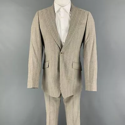 D&G By DOLCE & GABBANA Size 36 Khaki Navy Polyester Blend Notch Lapel Suit • £550.58
