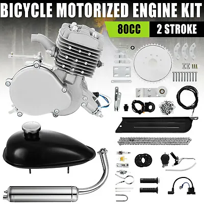 80cc Engine 2 Stroke Motor Kit Petrol Gas Motorized Bicycle Bike 26  28  • $89.90