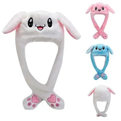 $7 • Buy Trending Bunny Hat Cute Plush Rabbit Hat Moving Ears Ages For All E1T2