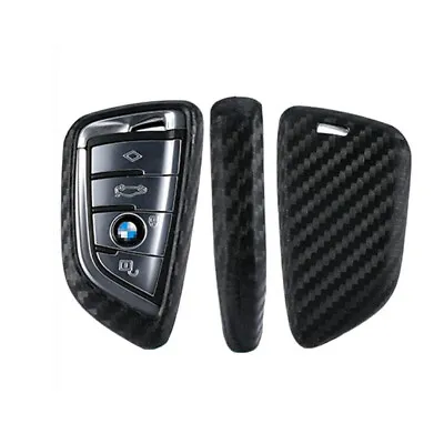 1pc Carbon Style TPU Key Chian Fob Cover Case Fit BMW X1 X5 X6 5 Series 7 Series • $9.19