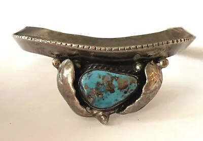 $249.99 • Buy Vintage Navajo Sterling Morenci Turquoise Ladies Bracelet Heavy Cuff Patina