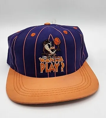 Youth Taz Looney Tunes Nba Phoenix Suns Pinstripe Hat Cap Snapback 1994 Vintage  • $41.99