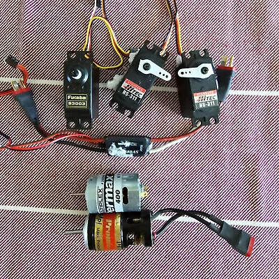 Lot Of RC Airplane Parts - 2 Motors 3 Servos Speed Controler • $37.99