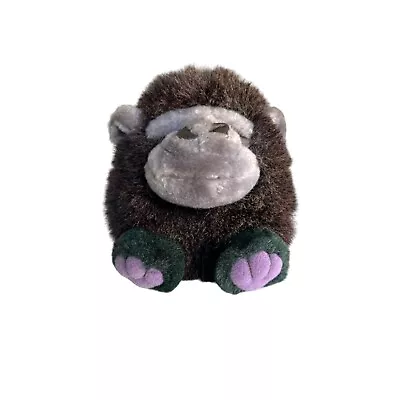 Swibco Monkey 5  Plush Round Purple Feet Stuffed Animal Toy • $14.99