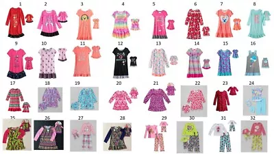 Girl 4 -8 And 18  Doll Matching Nightgown Pajamas Dollie Me Christmas American • $14.99