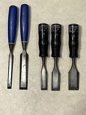 Wood Chisel Lot Of 5 Craftsman / Marples  1/2   To 1-1/4  • $40