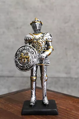 Medieval English Knight Dollhouse Miniature Figurine Lion Heraldry Suit Of Armor • $14.99