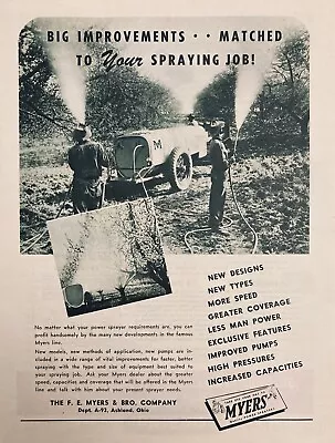 1945 Ad.(xf9)~f. E. Myers Bro. Co. Ashland Ohio. Silver Cloud Orchard Sprayers • $6.99