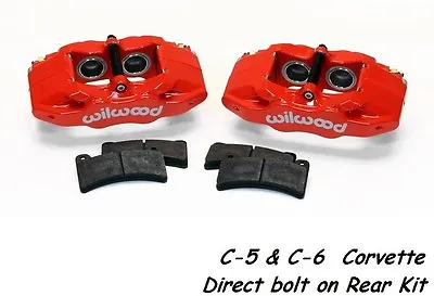 1997-2013 C-5/C-6 Corvette DPC56 Rear Replacement Red Brake Caliper Kit Wilwood! • $679