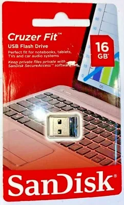 $12.97 • Buy SanDisk Cruzer Fit Flash Drive 16GB USB 2.0 Memory Stick Mini USB Flash Drive