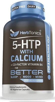 $103.75 • Buy High Strength 5 HTP 200 MG Supplement With Calcium + B6 Cofactor Promotes Seroto