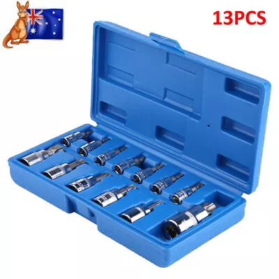 Torx Star Bit Socket Set T8-T70 3/8'' 1/2'' 1/4  Drive + Case 13pcs • $19.99